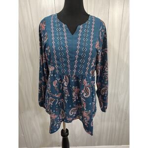 Women's Hippie Boho Classic Top Size M Office Church Peasant Fairy Feminine